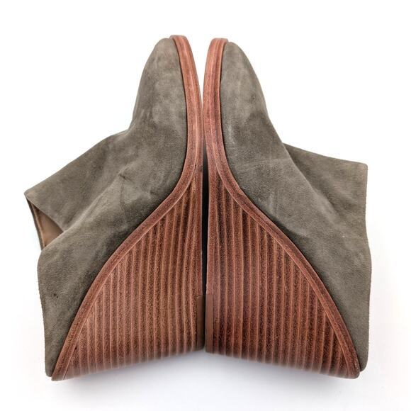 Joie Breana Wedge Mule Shoes Slip-On Almond Toe Women's" Olive Green Size US7B - Picture 10 of 12